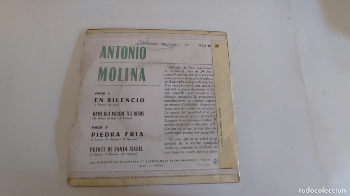 Discos de vinilo: ANTONIO MOLINA-EP EN SILENCIO +3-FRANCES - Foto 2