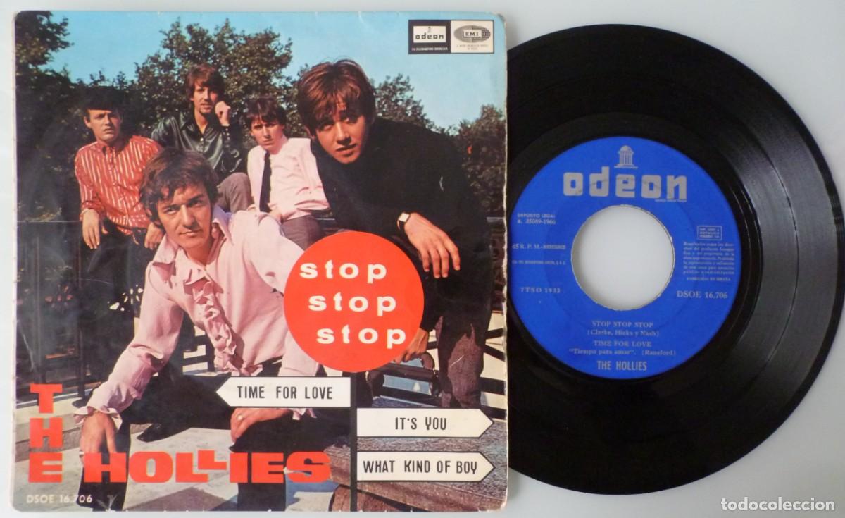 Discos de vinilo: HOLLIES - STOP STOP STOP + 3 (EP EMI-ODEON 1966 ESPA&Ntilde;A) - Foto 1