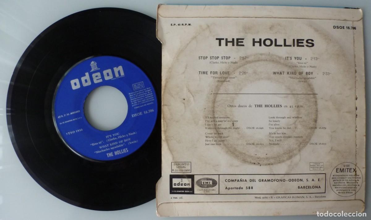 Discos de vinilo: HOLLIES - STOP STOP STOP + 3 (EP EMI-ODEON 1966 ESPA&Ntilde;A) - Foto 2