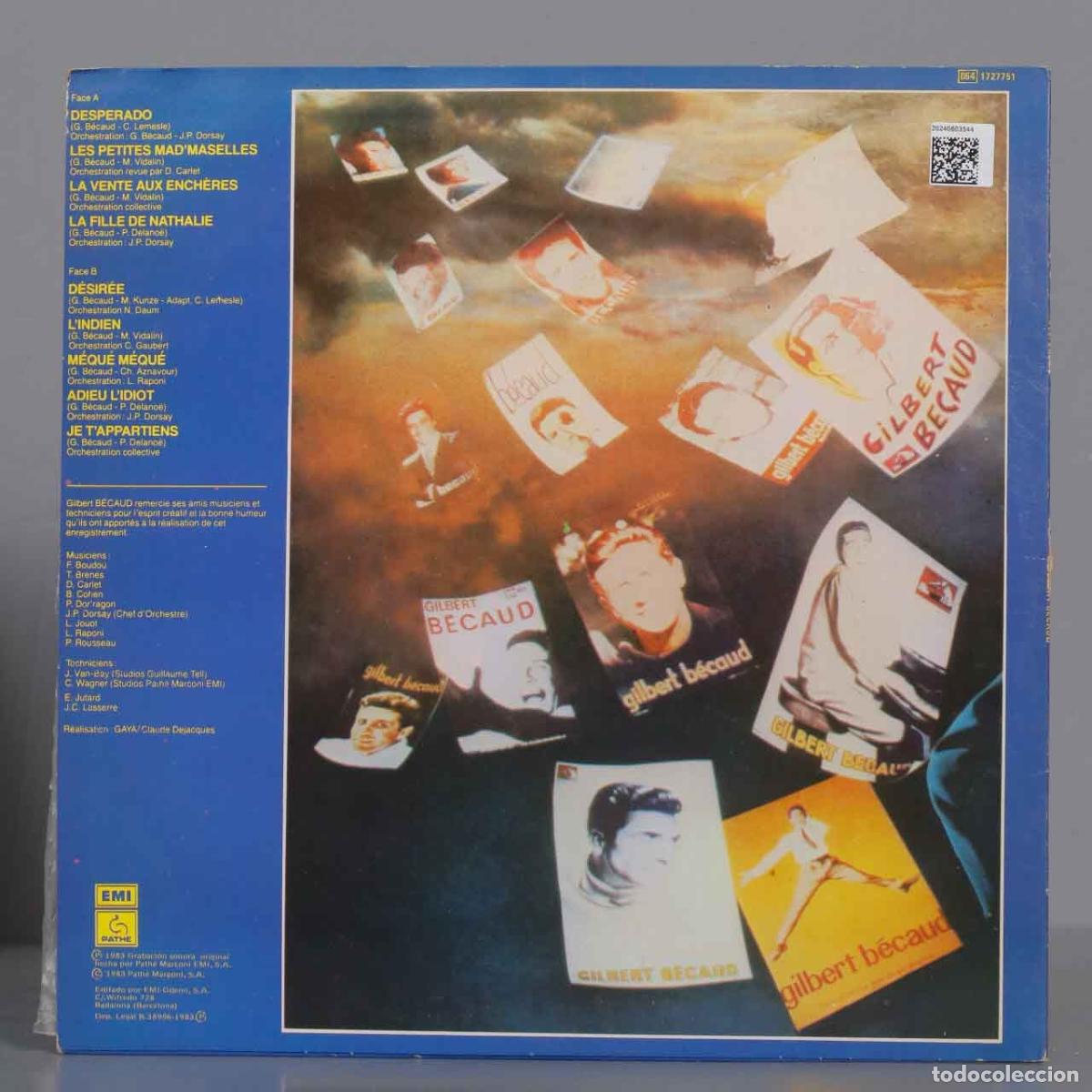Discos de vinilo: LP. Gilbert B&eacute;caud &ndash; Desperado - Olympia 83 - Foto 2
