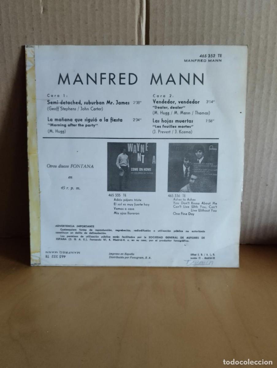 Discos de vinilo: MANFRED MANN ---- SEMI-DETACHED SUBURBAN MR.JAMES +3 - Foto 2