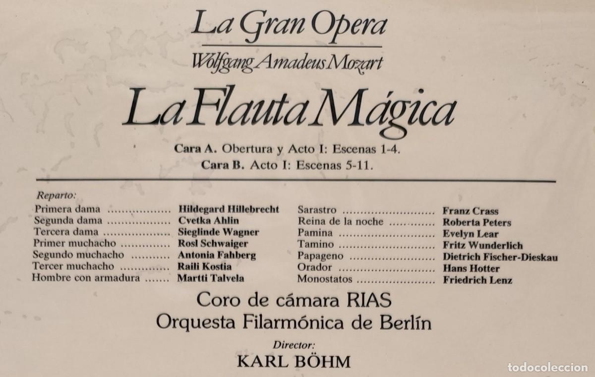 Discos de vinilo: LP LA GRAN OPERA, LA FLAUTA M&Aacute;GICA - Foto 2
