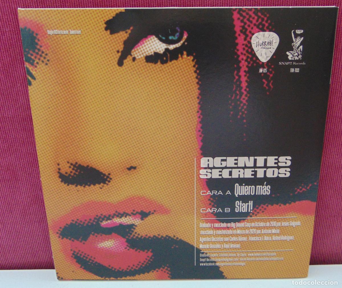Discos de vinilo: Agentes Secretos &ndash; Quiero M&aacute;s / Start! - SINGLE 2020 - Foto 2