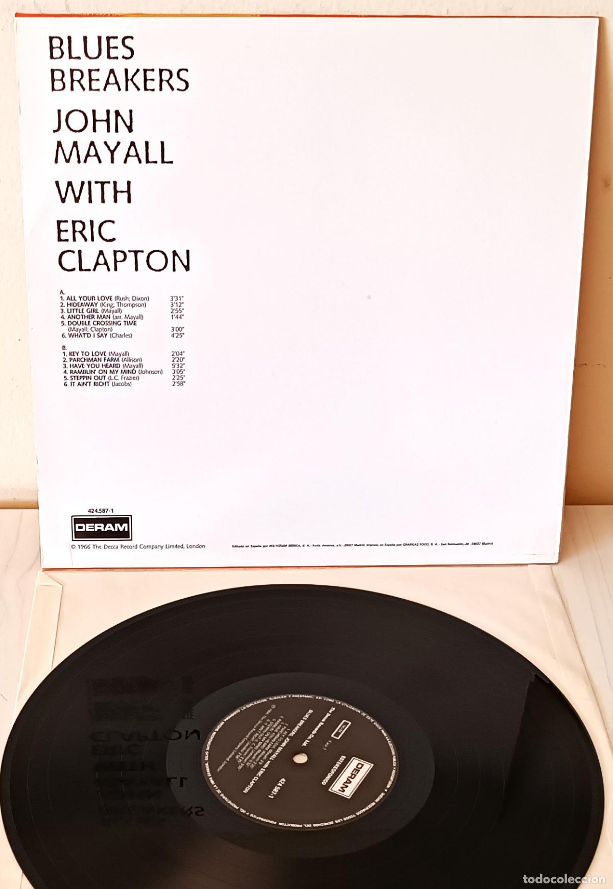 Discos de vinilo: JOHN MAYALL WITH ERIC CLAPTON - BLUES BREAKERS DERAM - 1989 - Foto 2