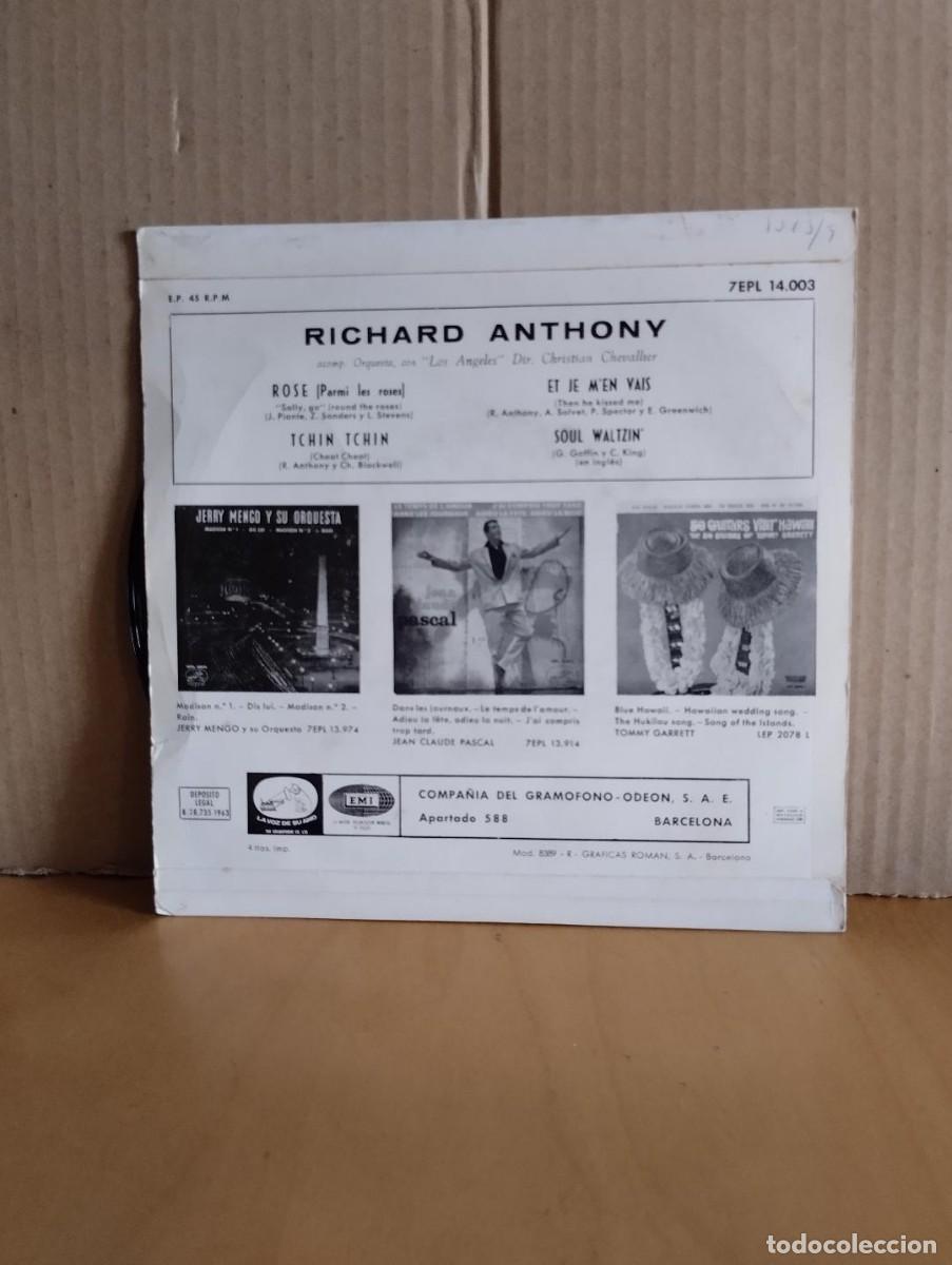 Discos de vinilo: RICHARD ANTHONY ----ROSE +3 - Foto 2