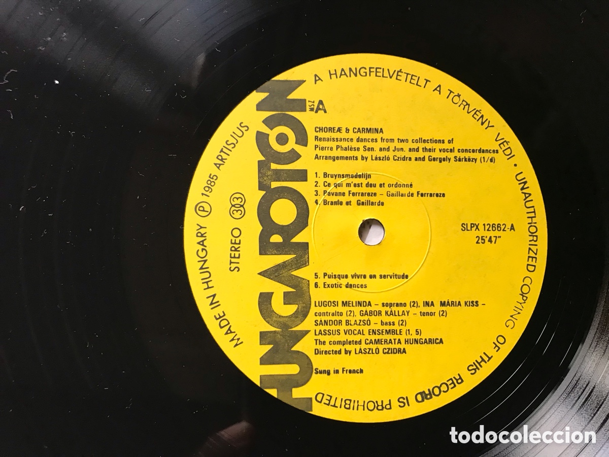Discos de vinilo: Choreae Carmina. Renaissance dances & Songs - Foto 4