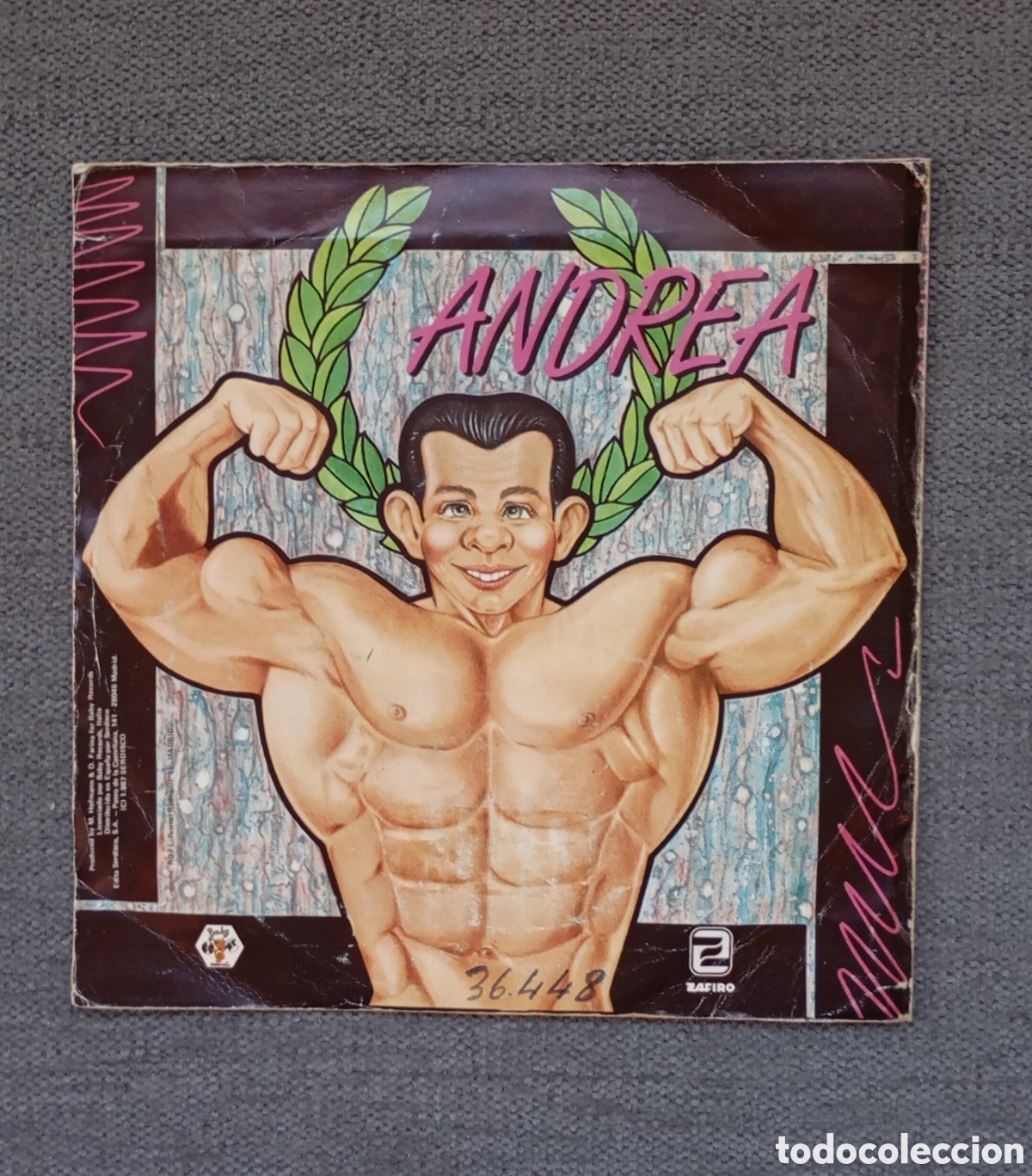 Discos de vinilo: Andrea. Macho Man/ Forever Macho Man. Single 7&rdquo;, a&ntilde;o 1987. - Foto 2