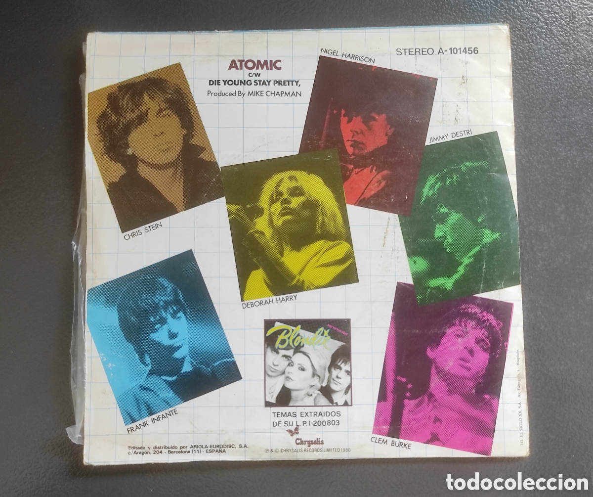 Discos de vinilo: Blondie - Atomic.Single 7 pulgadas - Foto 2