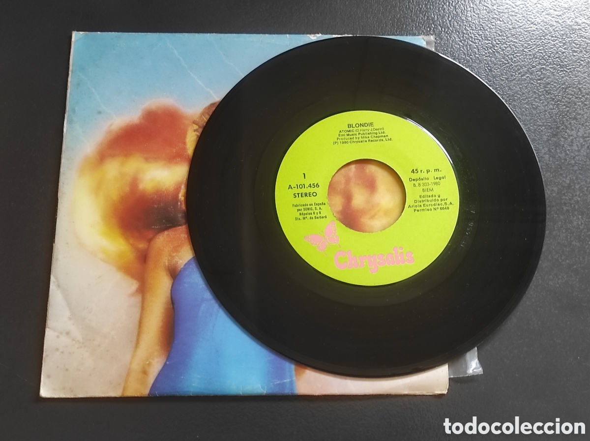 Discos de vinilo: Blondie - Atomic.Single 7 pulgadas - Foto 3