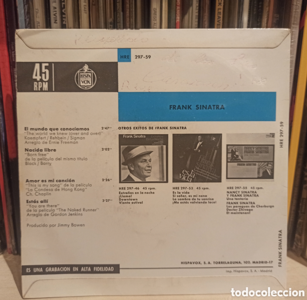 Discos de vinilo: Frank Sinatra- El Mundo Que Conoc&iacute;amos EP 1967 - Foto 2