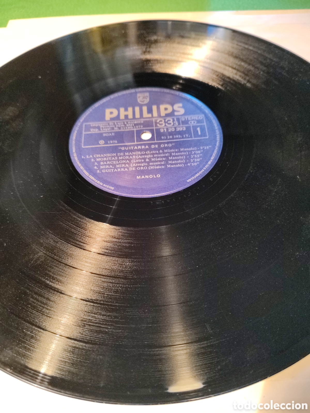 Discos de vinilo: Manolo - Guitara de oro Vinilo Lp - Foto 3