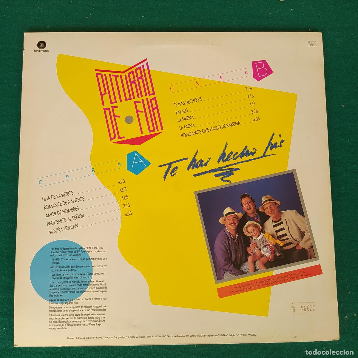 Discos de vinilo: Puturr&uacute; de Fu&aacute; &ndash; Te Has Hecho Pis - Foto 2