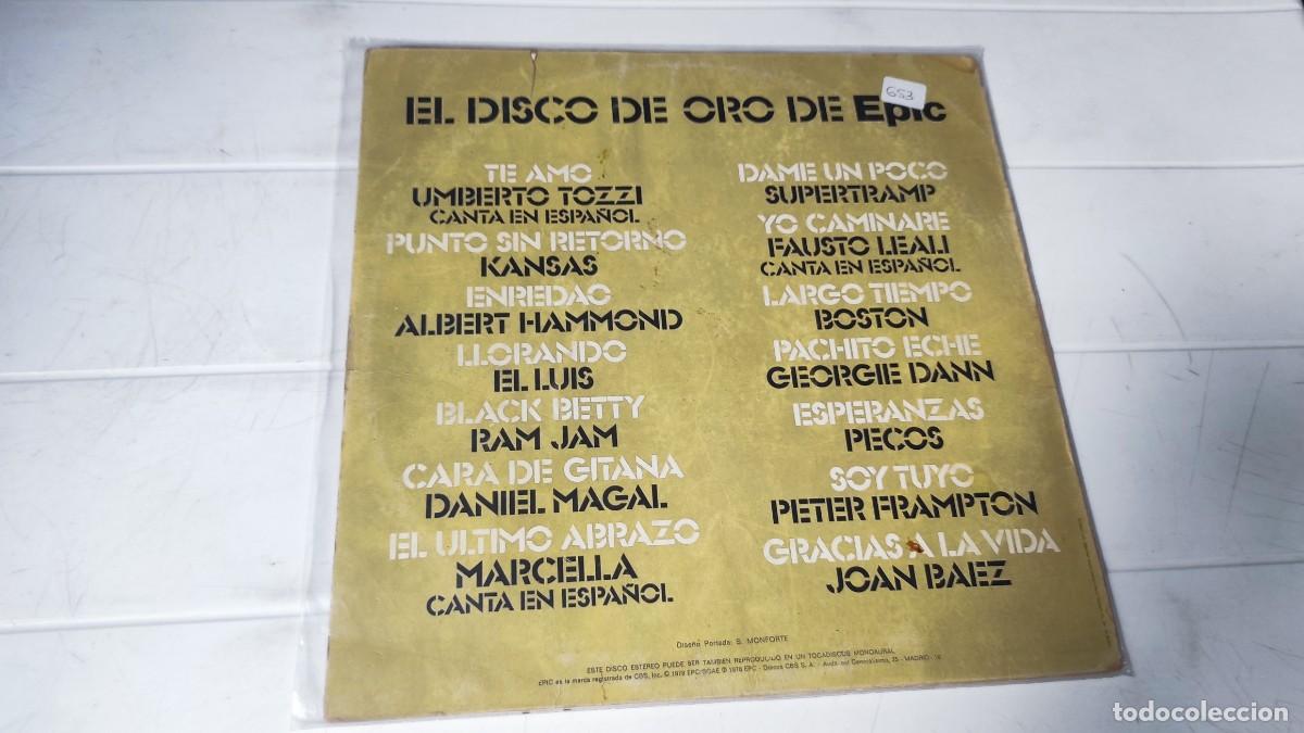 Discos de vinilo: LP EL DISCO DE ORO EPIC 1 RECOPILATORIO - Foto 2