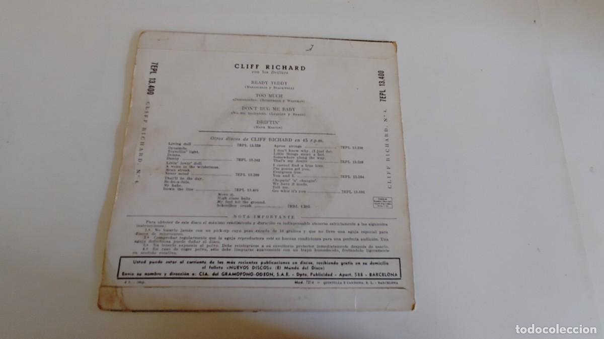 Discos de vinilo: CLIFF RICHARD-EP READY TEDDY +3 - Foto 2