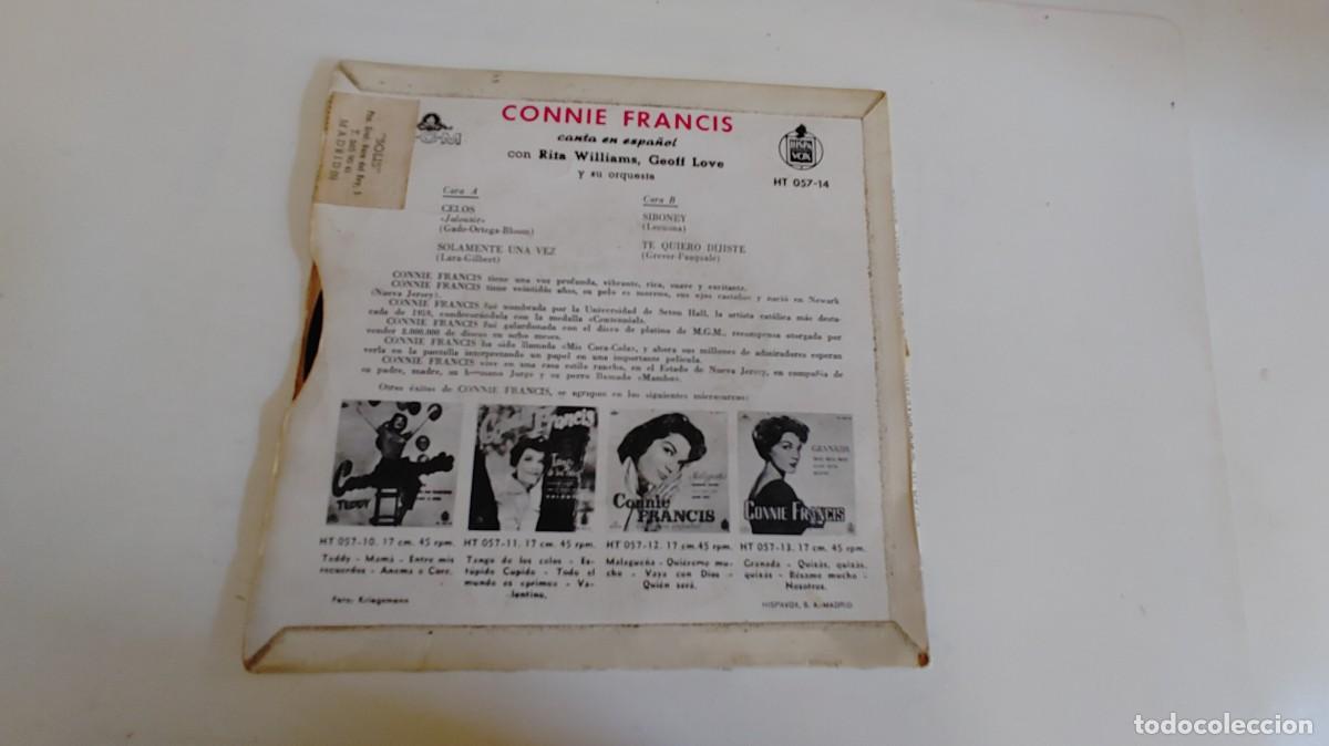 Discos de vinilo: CONNIE FRANCIS-EP CELOS +3-EN ESPA&Ntilde;OL - Foto 2