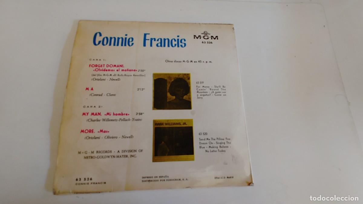 Discos de vinilo: CONNIE FRANCIS-EP FORGET DOMANI +3 - Foto 2