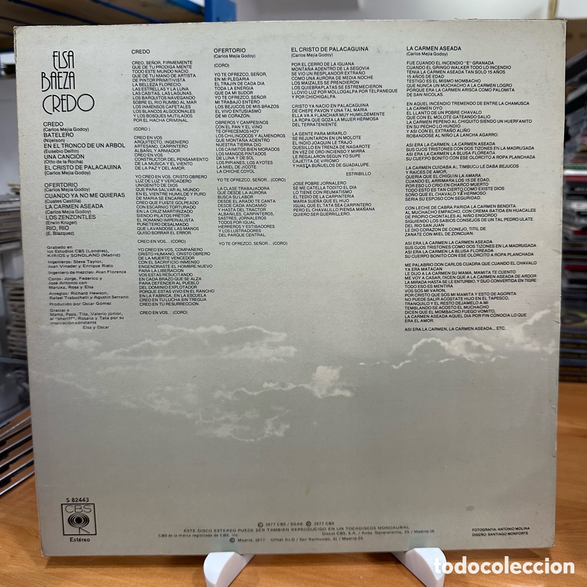 Discos de vinilo: Elsa Baeza - Credo (LP, Album) - Foto 2