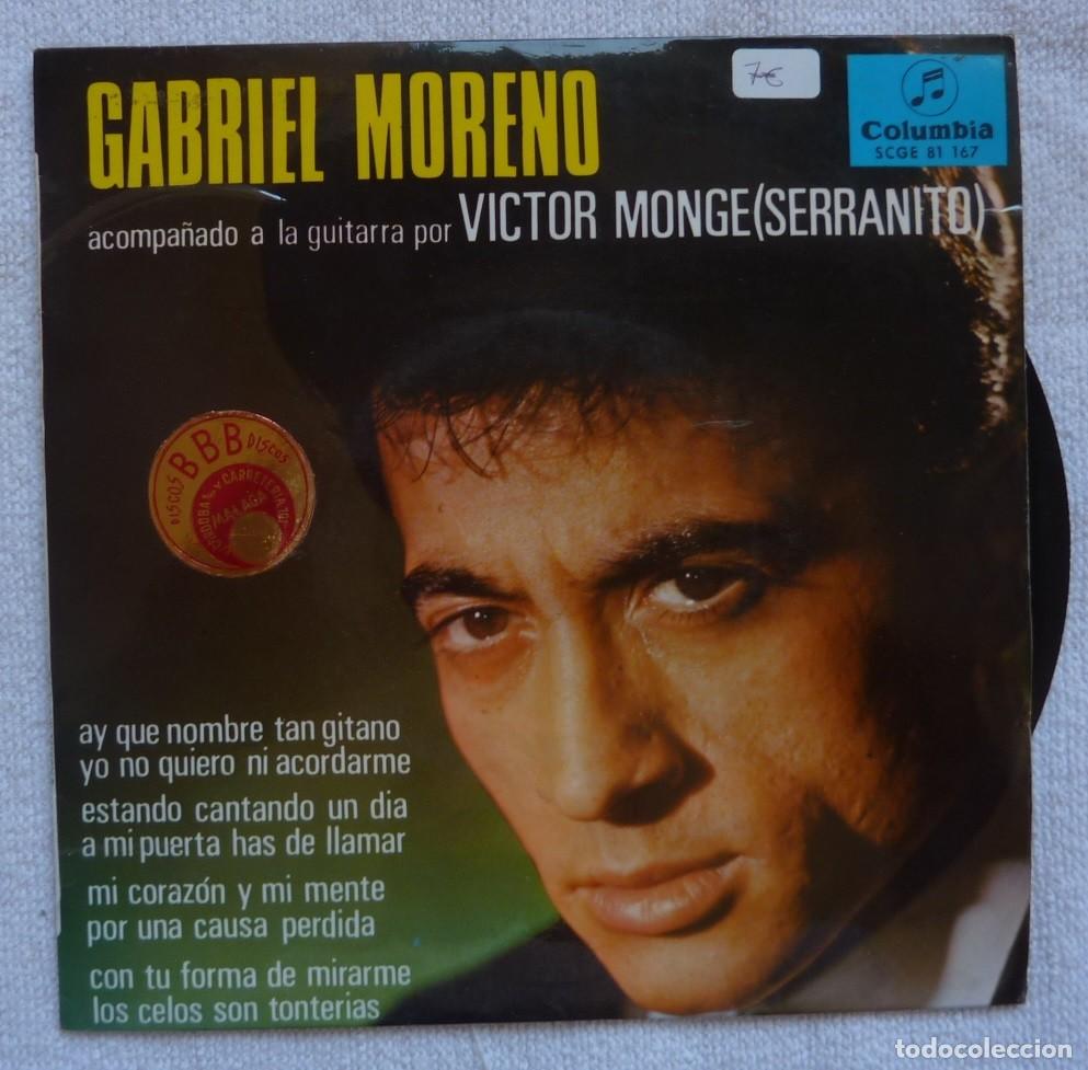 Discos de vinilo: GABRIEL MORENO // AY QUE NOMBRE TAN GITANO+3 // 1966 // EP - Foto 1