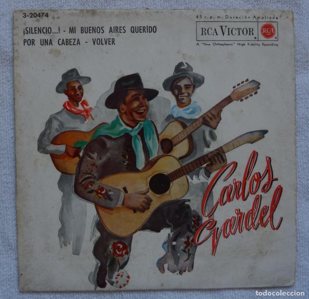 Discos de vinilo: CARLOS GARDEL // SILENCIO+3 // 1962 // EP - Foto 1