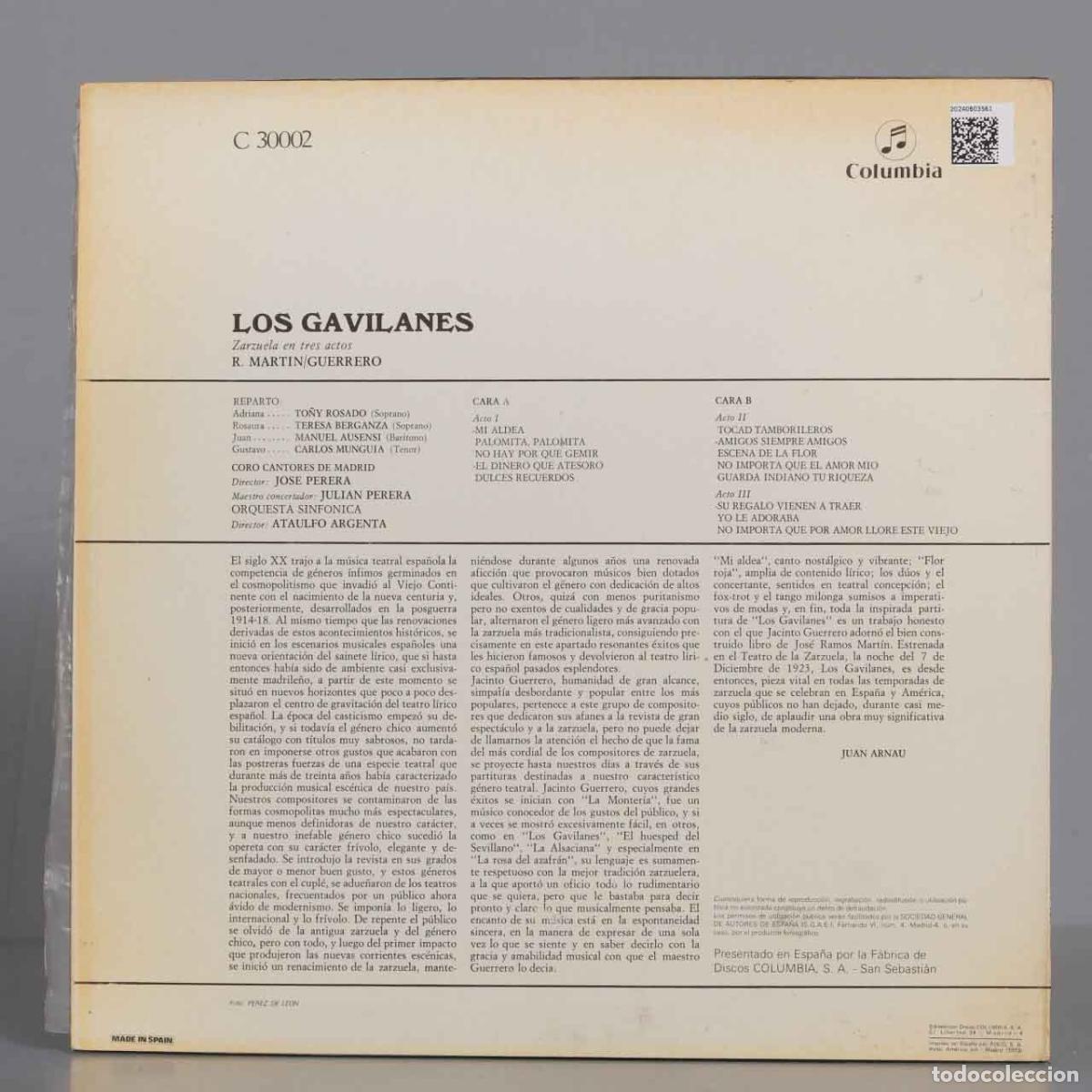 Discos de vinilo: LP. Argenta &ndash; Los Gavilanes. GUERRERO - Foto 2