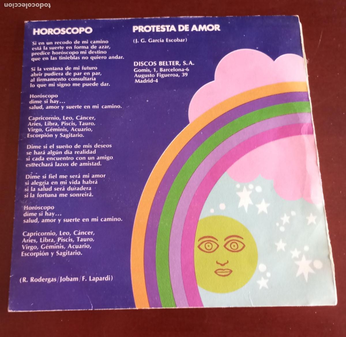 Discos de vinilo: MANOLO ESCOBAR - HOROSCOPO - SINGLE - Foto 2