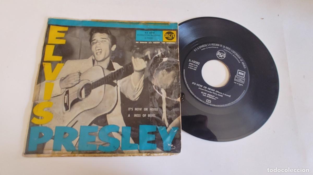 Discos de vinilo: ELVIS PRESLEY-SINGLE IT&acute;S NOW OR NEVER-PORT.REGULAR - Foto 1