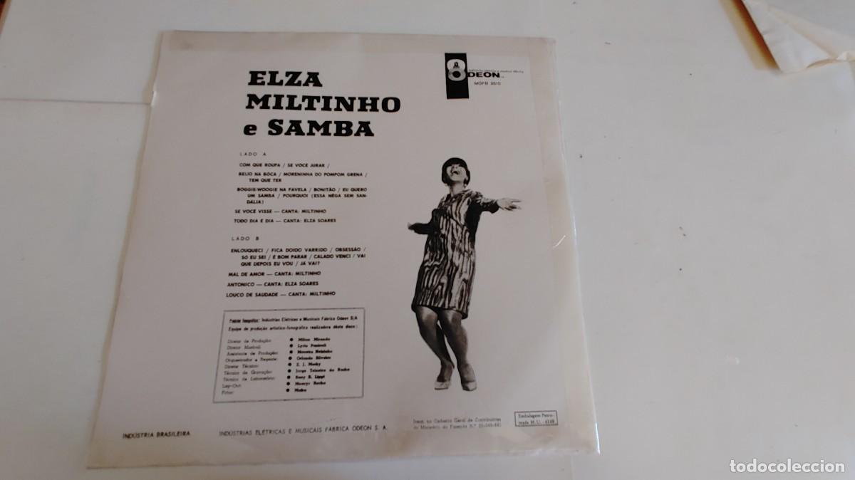 Discos de vinilo: ELZA MILTINHO E SAMBA-LP Elza, Miltinho E Samba - Foto 2