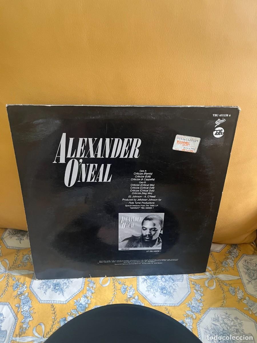 Discos de vinilo: Alexander ONeal &lrm;&ndash; Criticize (Special 12&rdquo; Mixes) - Foto 2