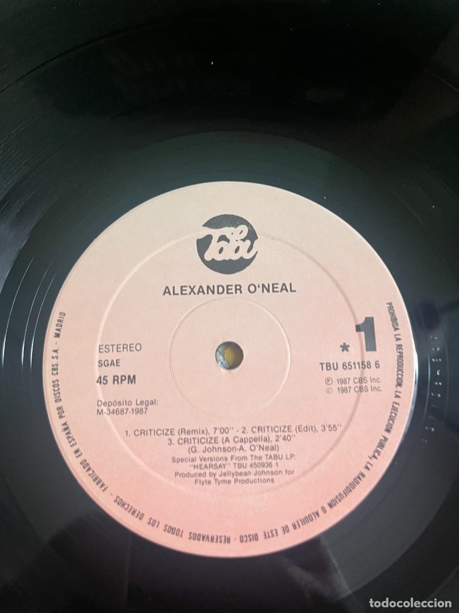 Discos de vinilo: Alexander ONeal &lrm;&ndash; Criticize (Special 12&rdquo; Mixes) - Foto 4