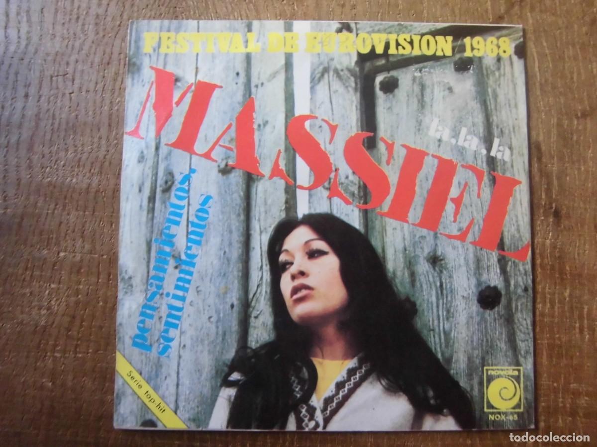 Discos de vinilo: SINGLE VINILO 45 RPM MASSIEL LA LA LA - Foto 2