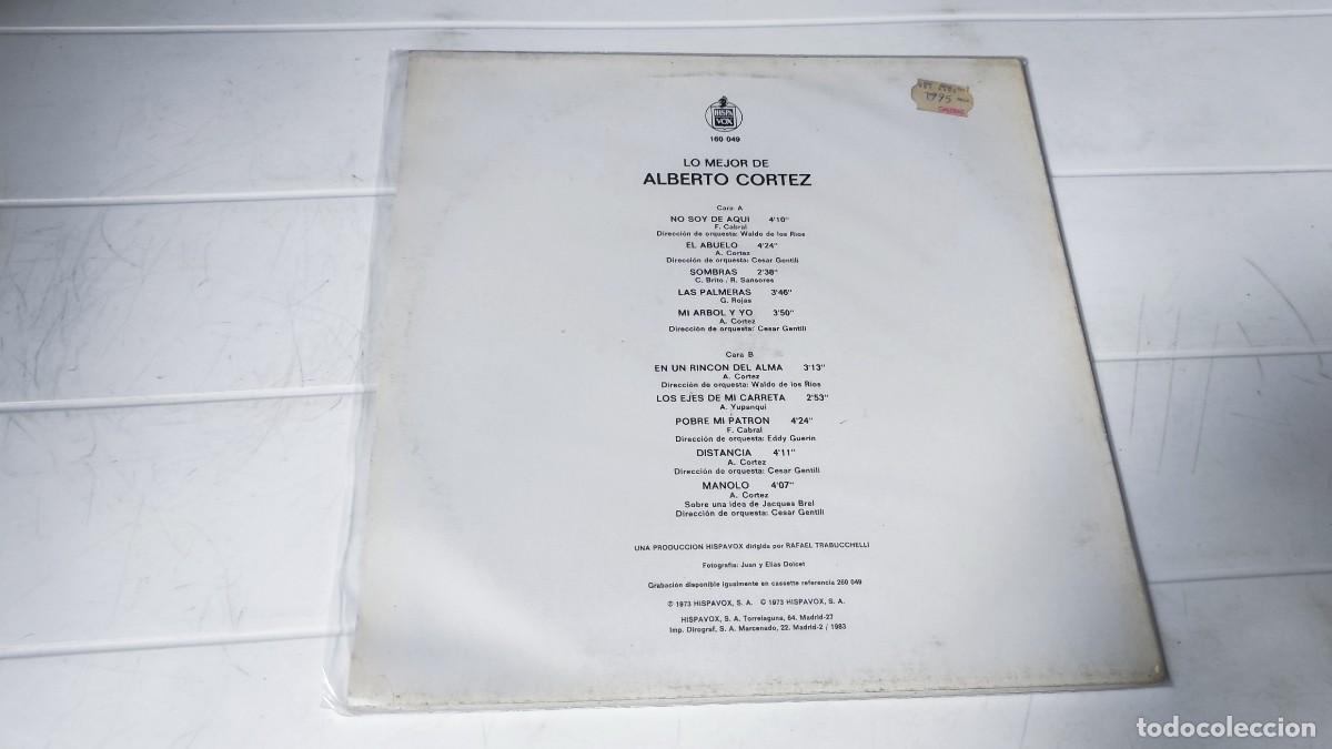 Discos de vinilo: LP ALBERTO CORTEZ - LO MEJOR - Foto 2