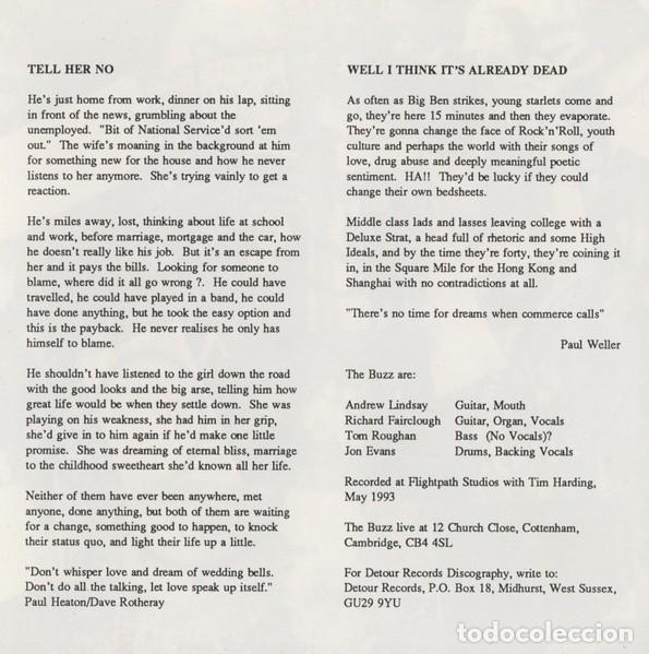 Discos de vinilo: The Buzz &ndash; Tell Her No - Power Pop, Mod - Foto 4