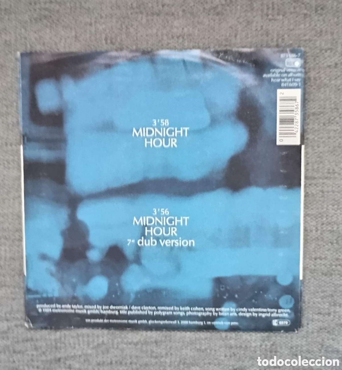 Discos de vinilo: C.C. Catch. Midnight Hour/ Midnight Hour ( Dub Version). Single 7&rdquo;, a&ntilde;o 1989. - Foto 2