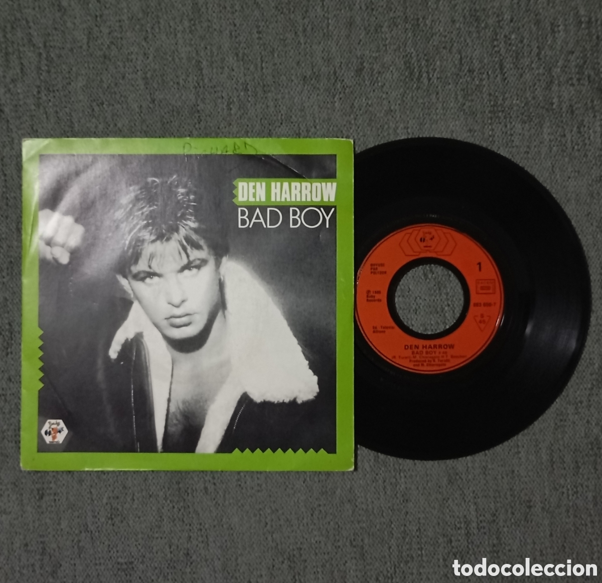 Discos de vinilo: Den Harrow. Bad Boy/ Make Ends Meet. Single 7&rdquo;, a&ntilde;o 1985. - Foto 1