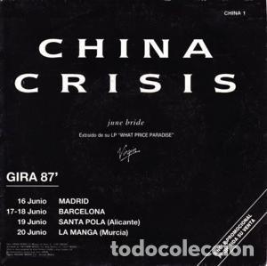 Discos de vinilo: China Crisis &ndash; June Bride - Promo - Foto 1
