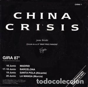 Discos de vinilo: China Crisis &ndash; June Bride - Promo - Foto 2
