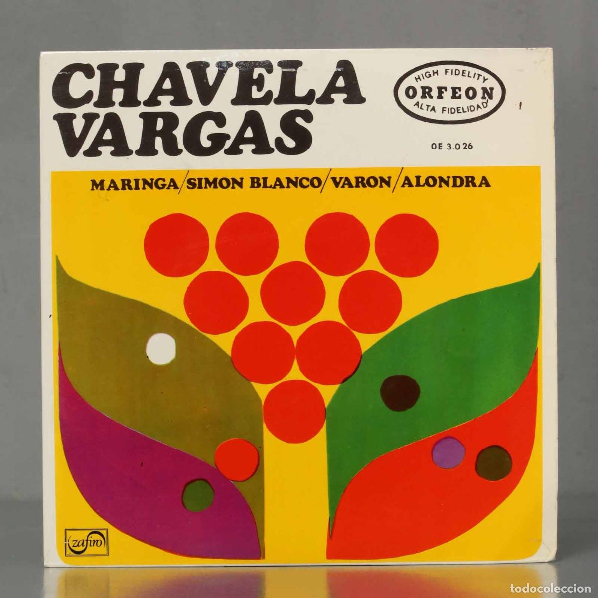 Discos de vinilo: EP. Chavela Vargas &ndash; Maringa / Sim&oacute;n Blanco / Var&oacute;n / Alondra - Foto 1