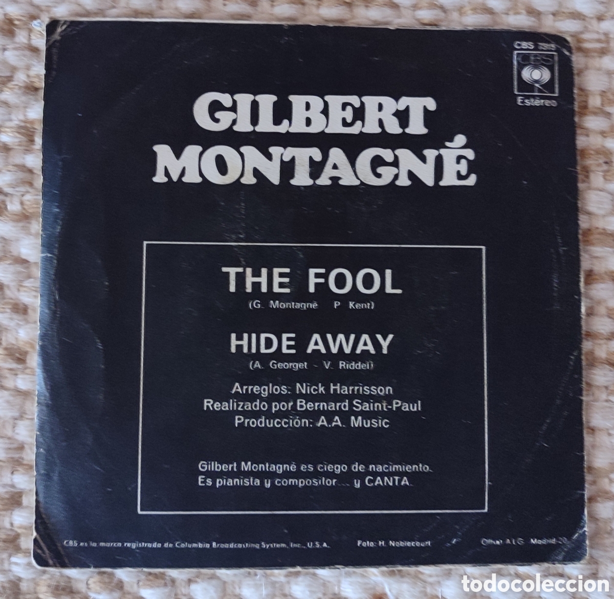 Discos de vinilo: EP Gilbert Montagne. The fool hide away - Foto 3