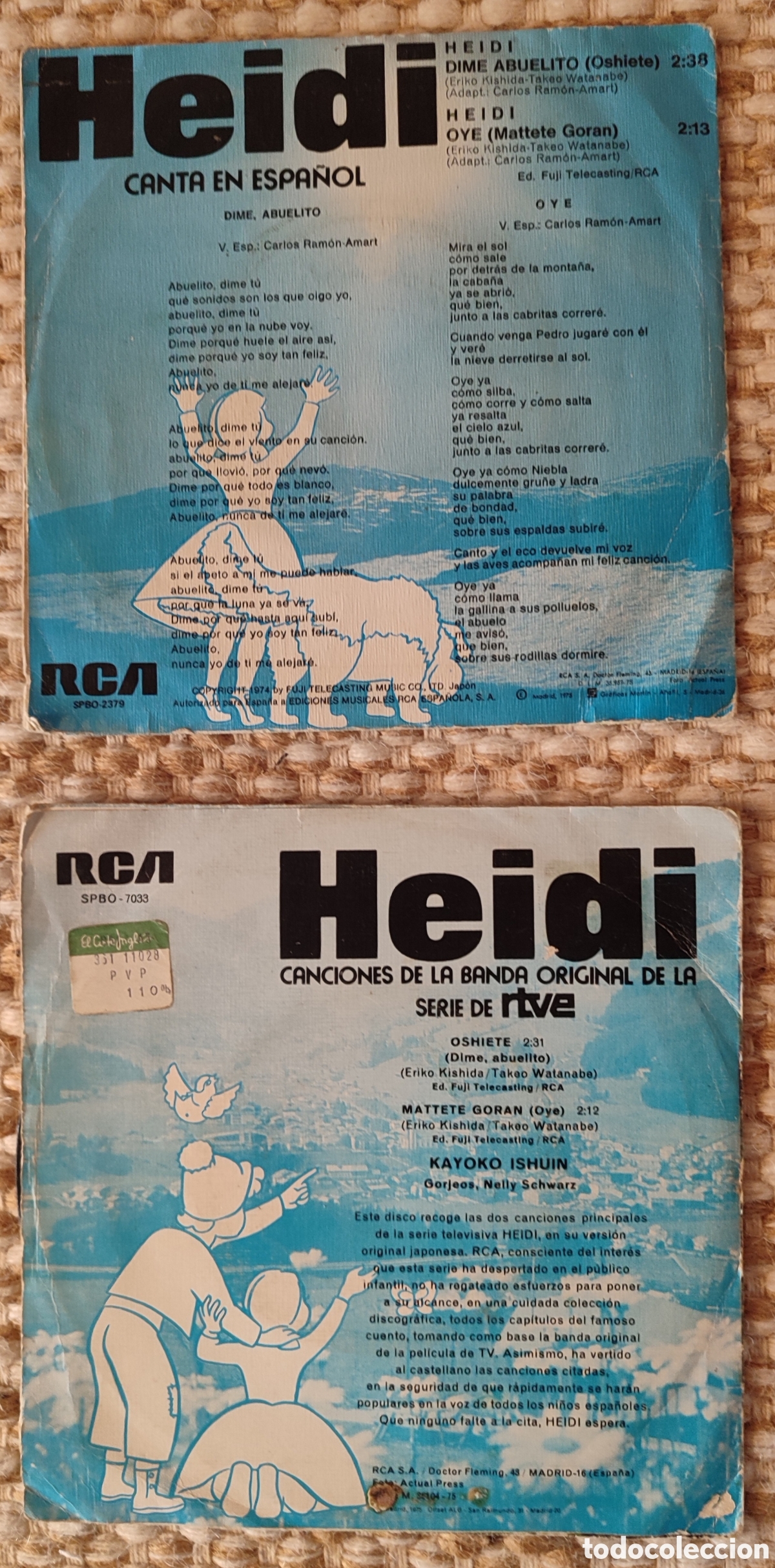 Discos de vinilo: Lote 2 EPs. Heidi canta en espa&ntilde;ol. RCA - Foto 2