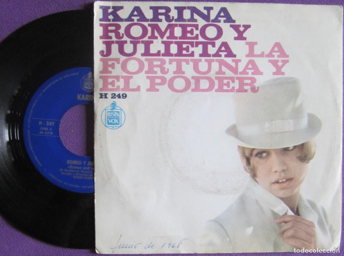 Discos de vinilo: KARINA: ROMEO Y JULIETA / LA FORTUNA Y EL PODER - Foto 2