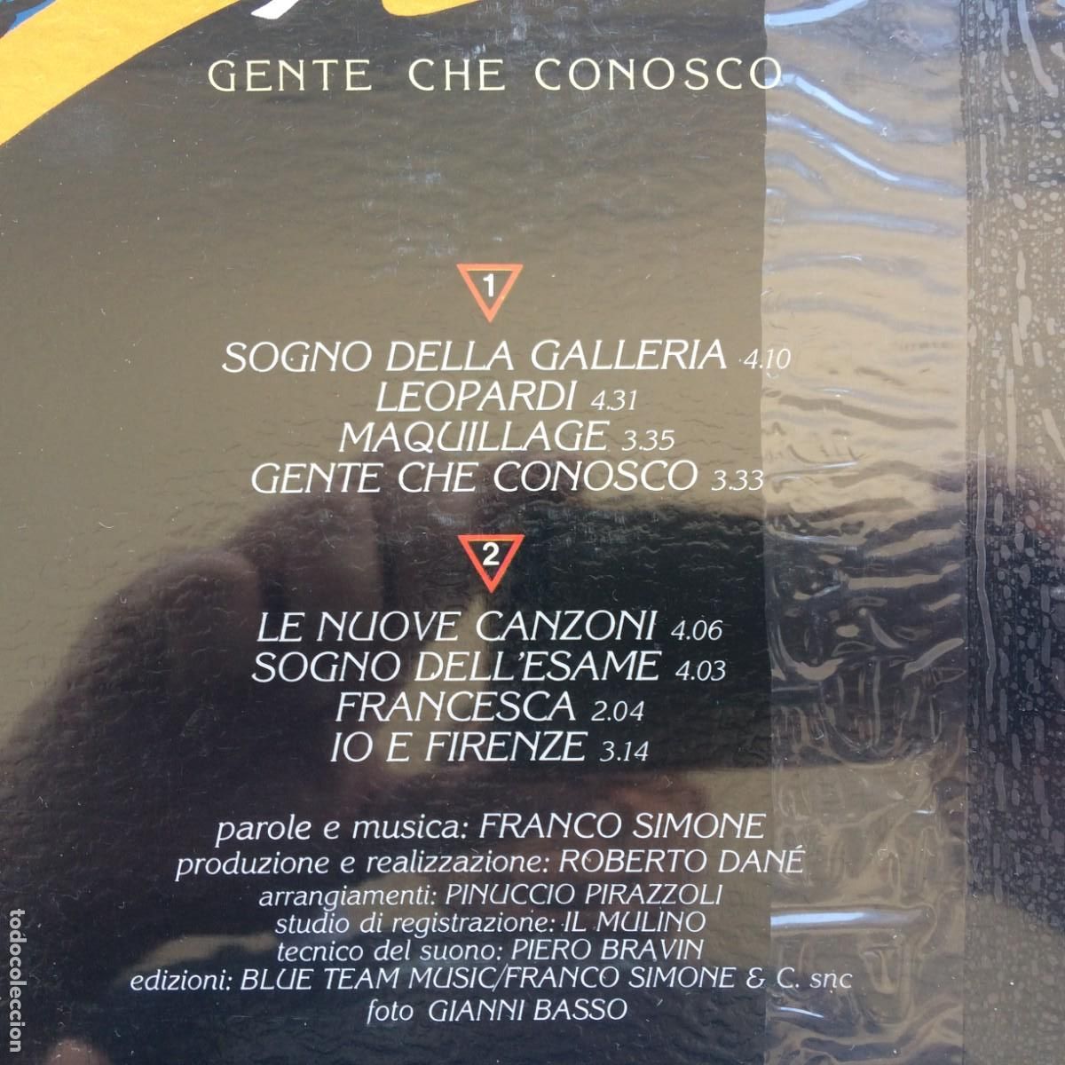 Discos de vinilo: Franco Simone &lrm;&ndash; Gente Che Conosco Italy 1982 - Foto 3