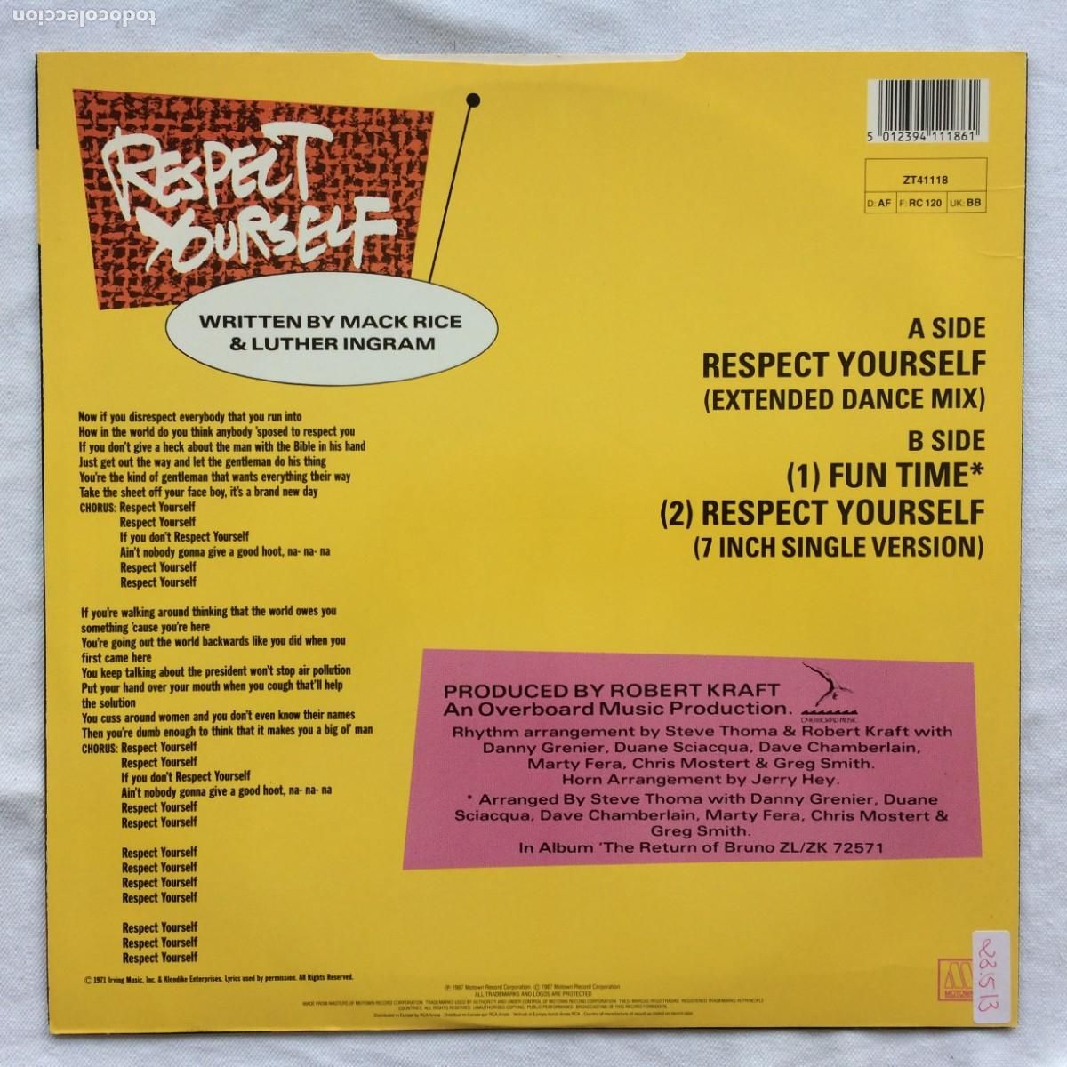 Discos de vinilo: Bruce Willis &lrm;&ndash; Respect Yourself (Extended Dance Mix) - Foto 2