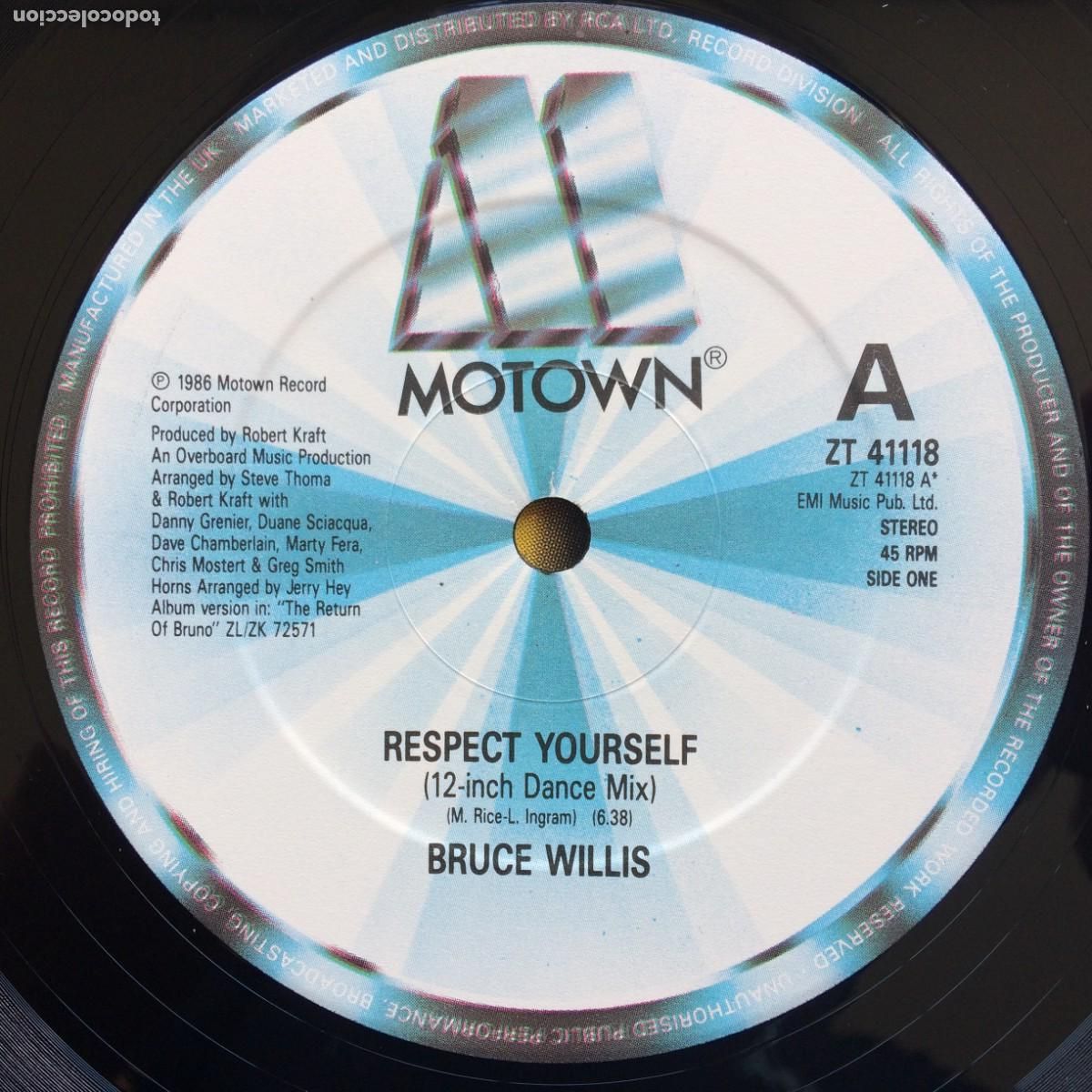 Discos de vinilo: Bruce Willis &lrm;&ndash; Respect Yourself (Extended Dance Mix) - Foto 3