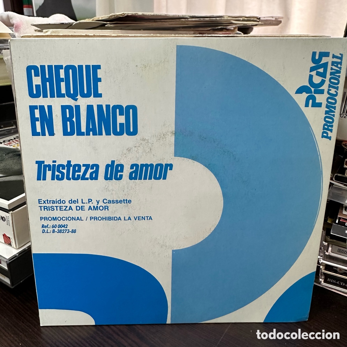 Discos de vinilo: Cheque En Blanco - Tristeza De Amor (7&rdquo;, Single, Promo) - Foto 1