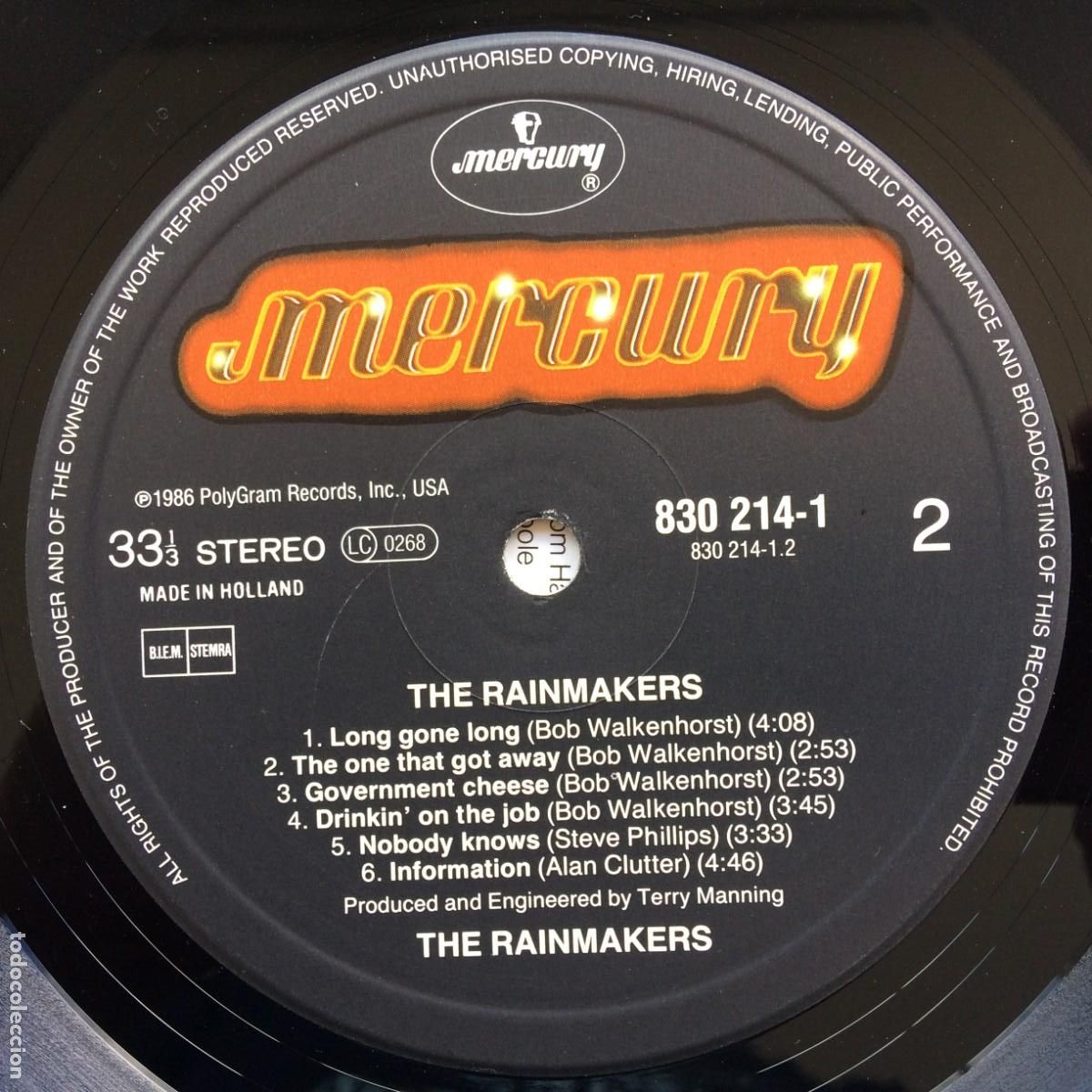 Discos de vinilo: The Rainmakers &ndash; The Rainmakers Holanda 1986 Mercury - Foto 4