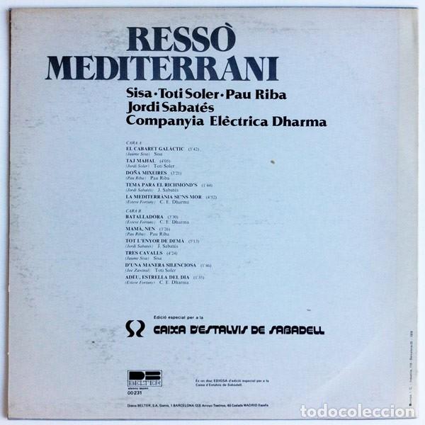 Discos de vinilo: Varios &lrm;&ndash; Ress&ograve; Mediterrani - Foto 2