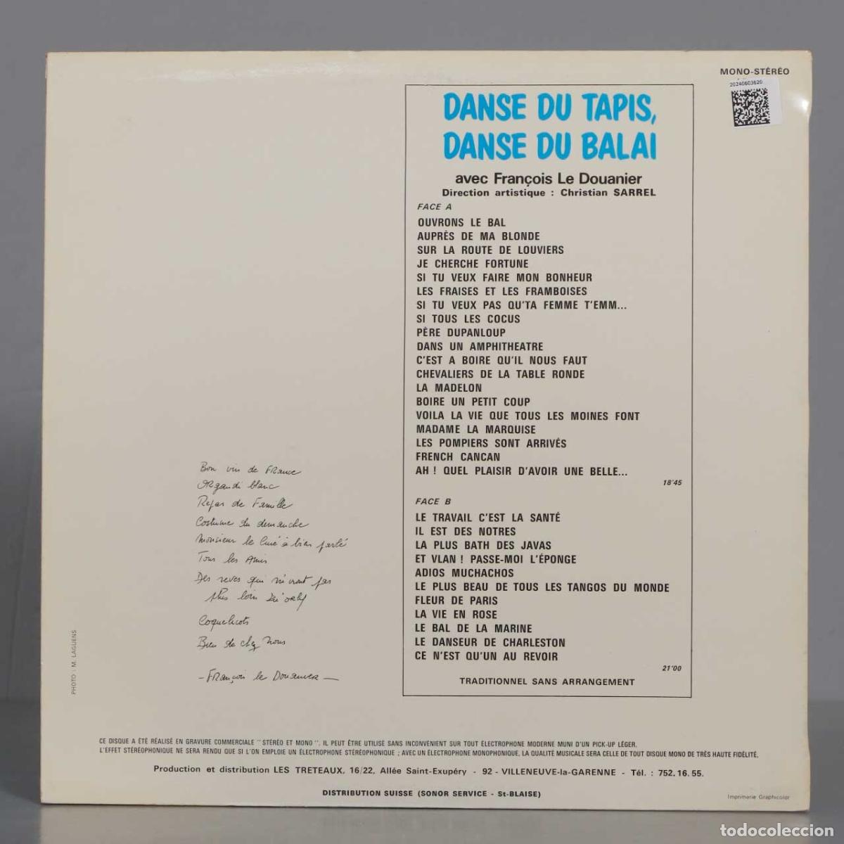 Discos de vinilo: LP. DANSE DU TAPIS DANSE DU BALAI. - Foto 2