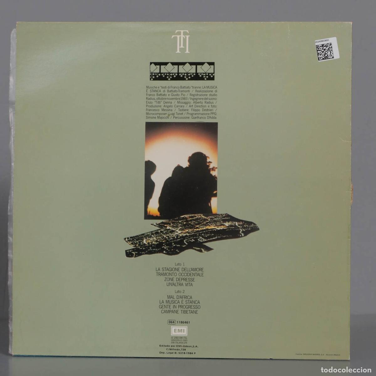 Discos de vinilo: LP. Battiato &ndash; Orizzonti Perduti - Foto 2