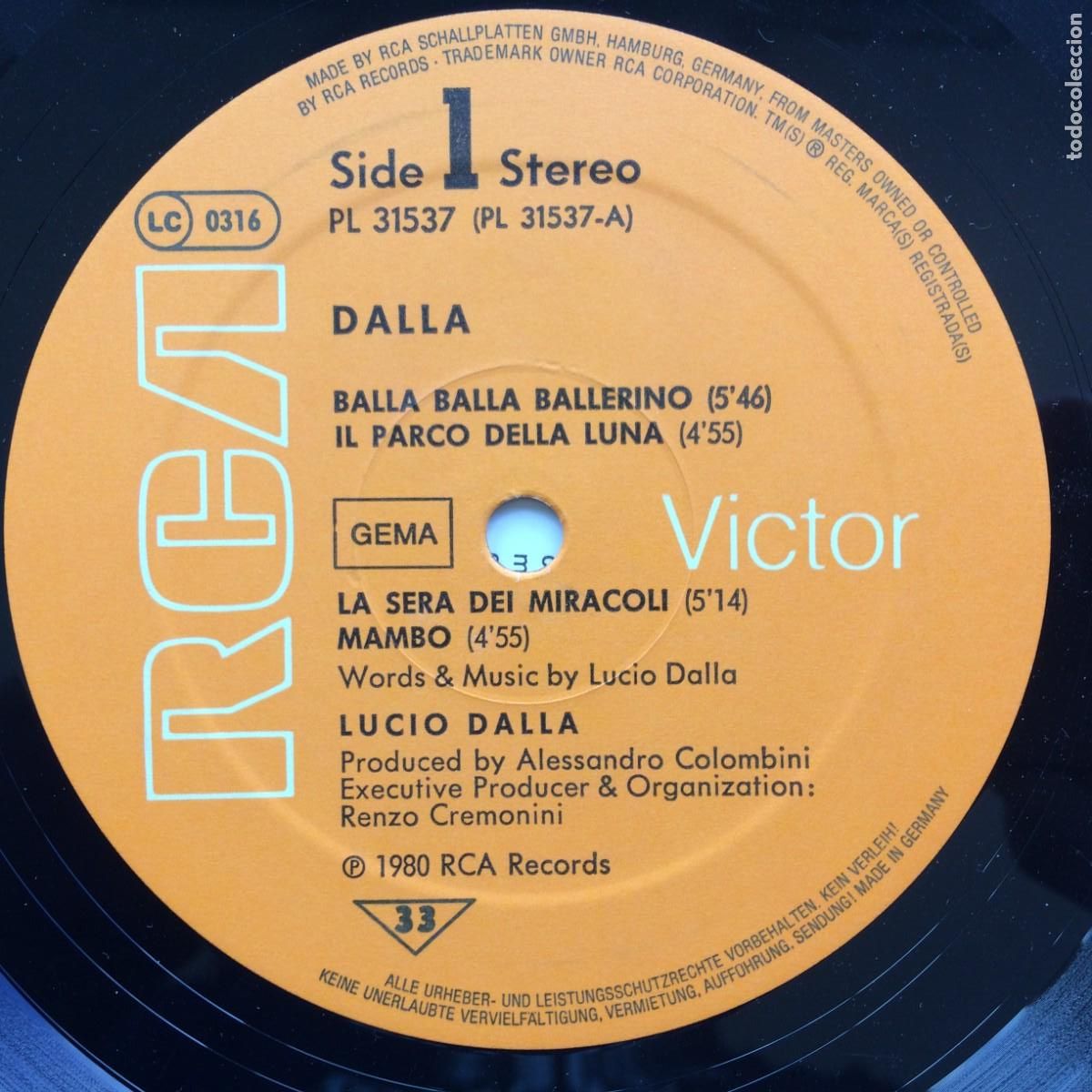 Discos de vinilo: Lucio Dalla &lrm;&ndash; Dalla Germany 1990 RCA Victor - Foto 4