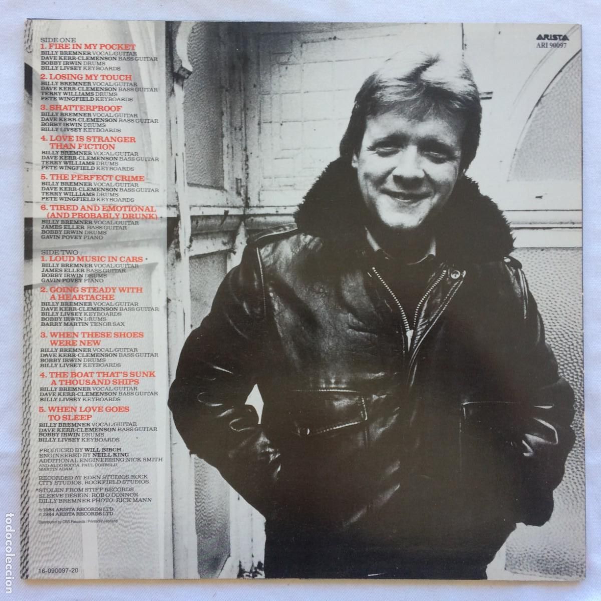 Discos de vinilo: Billy Bremner &lrm;&ndash; Bash! Scandinavia 1984 Arista - Foto 2